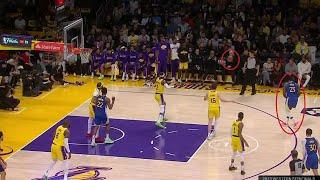 Draymond Green passes ball to Lakers bench  | NBA on ESPN