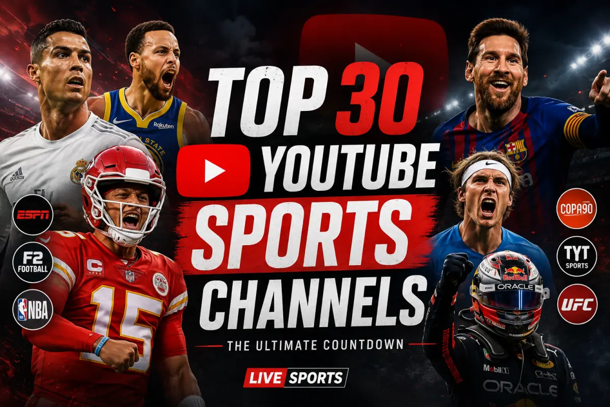 Top 30 English-Language Sports YouTube Channels to Follow in 2026